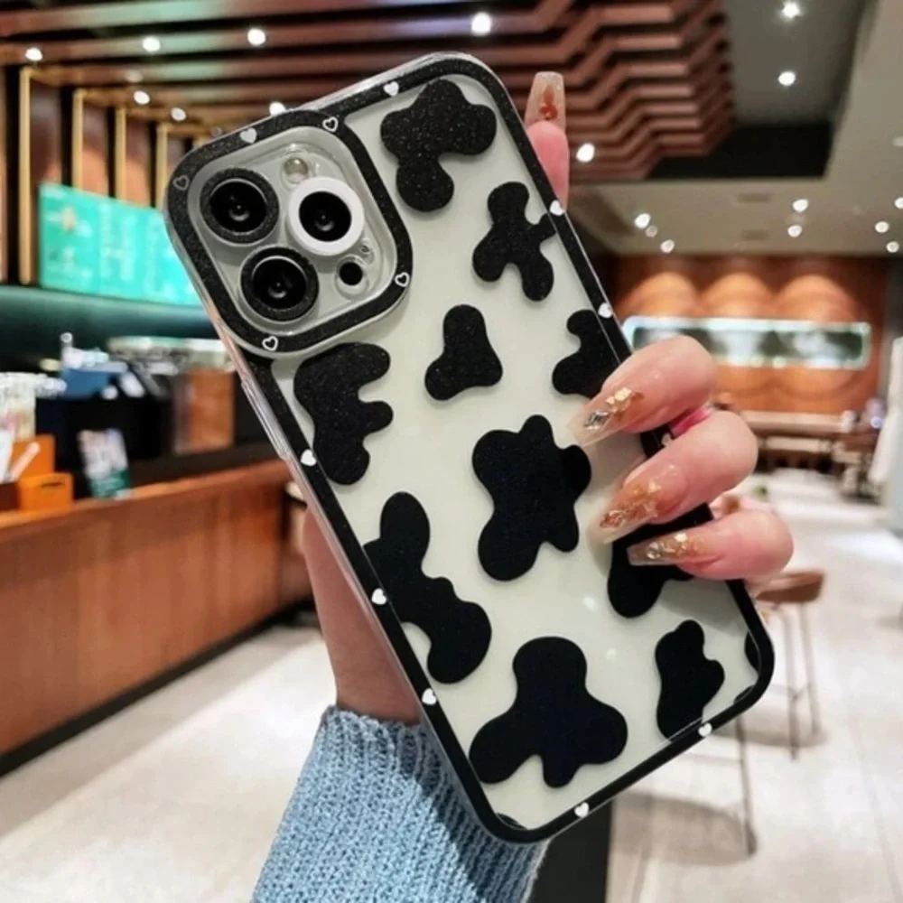 ⚠️Clearance🐮iPhone 13/Pro/Pro Max Cow Print Phone Case - Picture 1 of 3